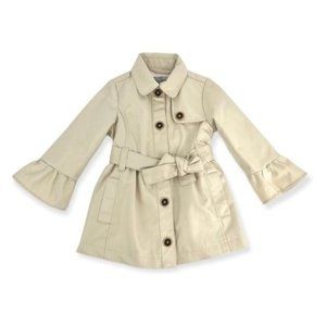 Tahari Bell Sleeve Belted Trench Coat Jacket - Cream | 12M
